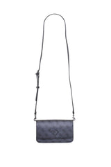 GUESS Womens Noelle Crossbody Flap Organizer Handbag Brown