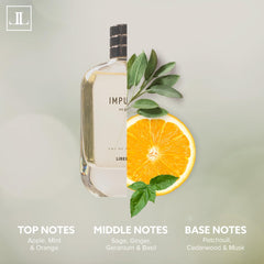 Liberty LUXURY Impulse Perfume for Men, Aromatic Tonic, Grapefruit, Exotic Spices, Sensual Musk Notes, Long Lasting Smell, Eau de Parfum (EDP) - (Impulse, 100ml / 3.4 oz)