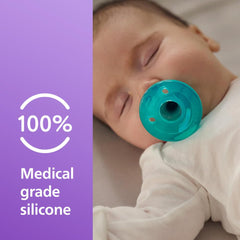 AVENT Philips Soothie Pacifier, 0-3 Months, Green, 4 Pack, SCF190/41