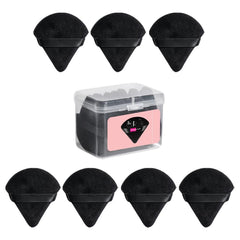 Kali Joy Triangle Makeup Puff Soft Sponge Puff for Face Exquisite Makeup Eyes Contouring, for Loose Mineral Body Powder Cosmetic Foundation Makeup Tool (7pcs Black)
