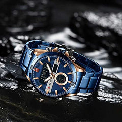 CURREN Blue Analog-Digital Watch - for Men Wrist Watch CR-8384 - Blue