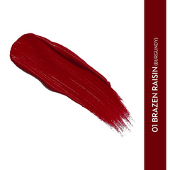 SUGAR Cosmetics Smudge Me Not Liquid Lipstick 01 Brazen Raisin (Burgundy), 4.5 ml