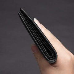 LAORENTOU Genuine Leather Wallets for Men, Gift Box Packing Men's Slim Wallets Credit Card Holders Casual Men Purses Gift for Father Day Gift for Mens Birthday, 01 Black, Minimalist