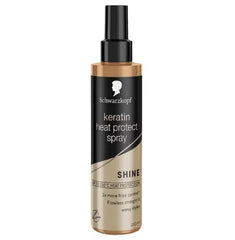 Schwarzkopf Keratin Heat Protection Styling Spray with Frizz Control, Heat Protection Spray up to 230°C, 200ml