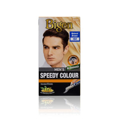 Bigen Men's Speedy Color | Covered grey hair in 5 min | No ammonia | With olive oil - 104 Natural Brown