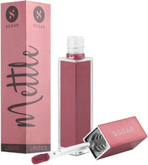 SUGAR Cosmetics Mettle Matte Liquid Lipstick For Women | Highly Pigmented | Transferproof & Long Lasting |7Ml - 03 Estella (Neutral Pinky Brown)