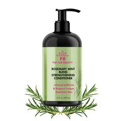 THE FAB BEAUTY Rosemary Mint Strengthening Conditioner For Dry & Crinkled Hair, Leaves Hair Smooth, Supports Hair Strength, Smoothing Conditioner Weightless Hair Treatment
