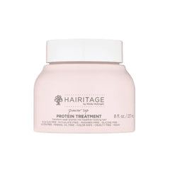 Hairitage Power Up Protein Treatment + Hair Mask with Shea Butter + Castor Oil for Dry Hair - Strengthen + Repair Dry + Damaged Hair - Hydrating Deep Conditioner, 8 Fl Oz