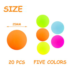 Luminous Bouncy Balls, Kids Toy Rubber Jumping Balls, Fluorescent Glow at Night, Suitable for Children's Gifts, Promotional Gifts or Event Party Souvenirs, 20 PCS
