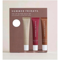 Summer Fridays Lip Butter Balm Trio Vanilla, Vanilla Beige, and Brown Sugar, 3 Count (Pack of 1)