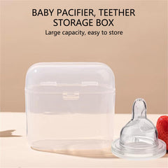 FENDOUNIU Clear Pacifier Case , Universal Baby Pacifier Container, Portable and Dustproof Pacifier Holder Case, Easy to Clean, Pacifier Storage Box for Home, Travel, Outdoor (4 Pcs)