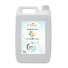 ECOLYTE+ Disinfectant La Parisienne Premium Luxury Shower Gel, For Women and Men with Vitamin E, Moisturizing, Soft & Silky Skin, Germ Protection, 12h Complete Odour Protection, (White Grape, 5 Liter)