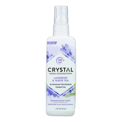 Crystal Essence Lavender and White Tea Body Spray - 4 oz - Liquid