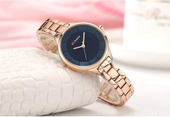 CURREN Original Women's Sports Waterproof Stainless Steel Quartz Wrist Watch -9015