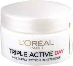 L'Oreal Skin Expert L'Oreal Paris Triple Active Day Moisturiser Dry and Sensitive Skin 50 ml, mix, (Pack of 1)
