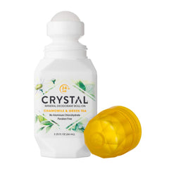Crystal Essence Deodorant Mineral Deodorant Roll On Chamomile & Green Tea 2.25 Fl Oz Pack of 12 Multi