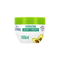 St. Ives Hydrating Body Cream with Avocado & Vitamin E, 150ml| Made from 100% Natural Ingredients| Fast-Absorbing Deep Moisture for Soft & Supple Skin| Dermatologically Tested Body Butter