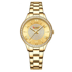 Curren 9084 Fashion Casual Luxury Quartz Women's Watches Waterproof Automatic Watches Original Design Elelgant Lover's Gift Diamond Gold Women's Watch