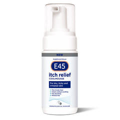 E45 Itch Relief Coolmousse 100ml β Face and Body Foam for Dry Skin, Itchy Skin and Irritated Skin - Cooling Foam to Soothe Itchy Skin