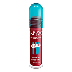 NYX Professional Makeup Lip IV Hydrating Gloss Stain, Lip Gloss, Up to 12HR Hydration, High Pigment, Wet Shine Finish, Red-y.Set.Wet!