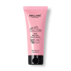 BRILLARE Professional Age Revival Face Wash for Anti-Aging Skin with Rose, Lotus & Orange | 82% Natural Facewash for Reduces Fine Lines & Promotes Firm, Radiant Skin | For Men & Women