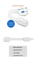 HAVENHAUSE Child Safety Lock for Refrigerator, Cabinet, Drawer, Freezer & Door with 4 Extra Strong Adhesives - White (Pack of 8 White)