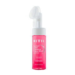 Revel Beauty Skin Care Instant Glow Foaming Face Wash 175ml, For Smooth Radiant Skin, Built In Brush, Deep Cleansing, Niacinamide + Vitamin C, Washes