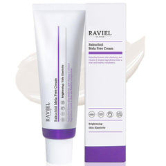 RAVIEL Bakuchiol Mela-Free Cream (1.7 fl oz X 1ea) β Brightening & Anti-Wrinkle Moisturizer with Vitamin Complex, Clinically Tested for Melasma, Gentle & Hydrating Skincare