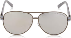 U.S. Polo Assn. mens Pa1013 Stylish Metal UV Protective Aviator Sunglasses for Men. Classic Gifts for Men, 63 mm (pack of 1)