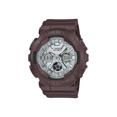 Casio Baby-G Women's Watch - BA-130SW-5ADR silver Dial, Brown Band