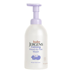 Jergens Baby Calming Head to Toe Foaming Wash, Baby Shampoo and Body Wash, Shampoo Tear Free, Kids Foaming Body Wash, 18 Fl Oz