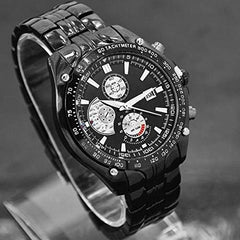CURREN LUXURY HOUR DIAL DATE CLOCK SPORT MEN STAINLESS STEEL QUARTZ WRIST WATCH M-2448 - Black