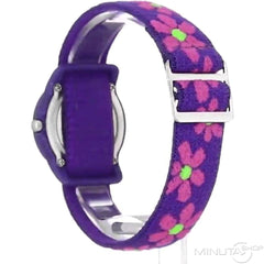 Timex Kid's Analog 28 mm Elastic Fabric Strap Watch - Flowers