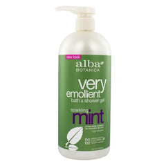 Alba Botanica Bath & Shower Gel, Mint, 32 Oz