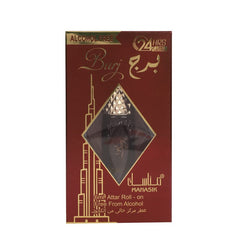 Manasik Burj Premium Attar, Fresh & Soothing Fragrance, Long Lasting Roll on Itra For Men & Women, 6ml