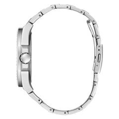 Guess Empire Multi-function Analog Watch for Men, 46 mm Case Width, Silver Tone/Black