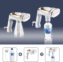 SIMPDIY Portable Garment Steamer Handheld Folding Household Mini Steam Iron, Adjustable Temperature Ironing Machine for Travel, Travel Steamer with 2 Brushes