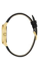 GUESS P GLD CS/SUN CHAMP LOGO DL W/BLK INKFILL/BLK LTR STRP