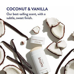 Native Deodorant | Natural Deodorant for Women and Men, Aluminum Free with Baking Soda, Probiotics, Coconut Oil and Shea Butter | Coconut & Vanilla - Pack of 3