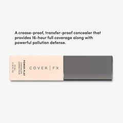 Cover FX Power Play Concealer: Crease-Proof, Transfer-Proof Concealer Provide 16-hour Full Coverage with Powerful Pollution Defense- N Fair 1, 0.33 Fl Oz
