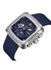 Lee Cooper Men's Watch, Multi Function Display and Silicone Strap - LC08012.399, Blue