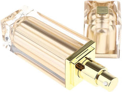 20/40ml Empty Airless Pump Bottle with Lid for Beauty Products Lotion Serum - Golden+Golden, 40ml