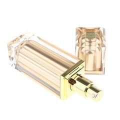 20/40ml Empty Airless Pump Bottle with Lid for Beauty Products Lotion Serum - Golden+Golden, 40ml