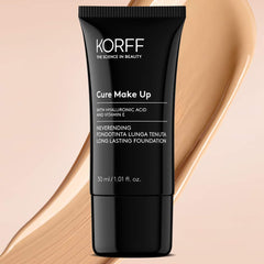 Korff Cream Foundation - Matte Effect, Long Lasting, Medium Coverage, Anti-Ageing with Hyaluronic Acid (03)