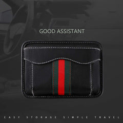 Car Side Pocket Organizer, Auto Seat Pockets PU Leather Pen Phone Holder Tray Pouch Used for Car Door, Window, Console, Seat -Fits to Organize Doent, Registration, Notepad, Gadgets, Pen(All Black))