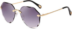 AEVOGUE Sunglasses For Women Oversized Rimless Diamond Cutting Lens Sun Glasses AE0534