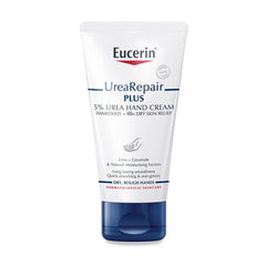 Eucerin UreaRepair Plus 5% Urea Hand Cream with Ceramides, Daily Moisture, Suitable for Mature & Diabetic, Instant 48-Hour Relief for Dry & Rough Skin - 75ml