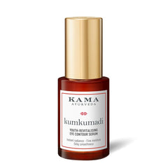 Kama Ayurveda KUMKUMADI YOUTH-REVITALISING EYE CONTOUR SERUM, 15 ML | Brightening Eye Serum| With Polyglutamic acid