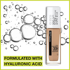 Maybelline New York Foundation, Superstay Active Wear 30 Hour Long-Lasting Liquid Foundation, Lightweight Feel, Water, Sweat and Transfer Resistant, 30 ml, Shade: 21, Nude Beige