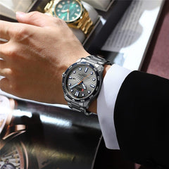 CURREN 8426 Men Watch Top Brand Stainless Steel Quartz Wrist watches Casual Business Waterproof - SILVER GRAY